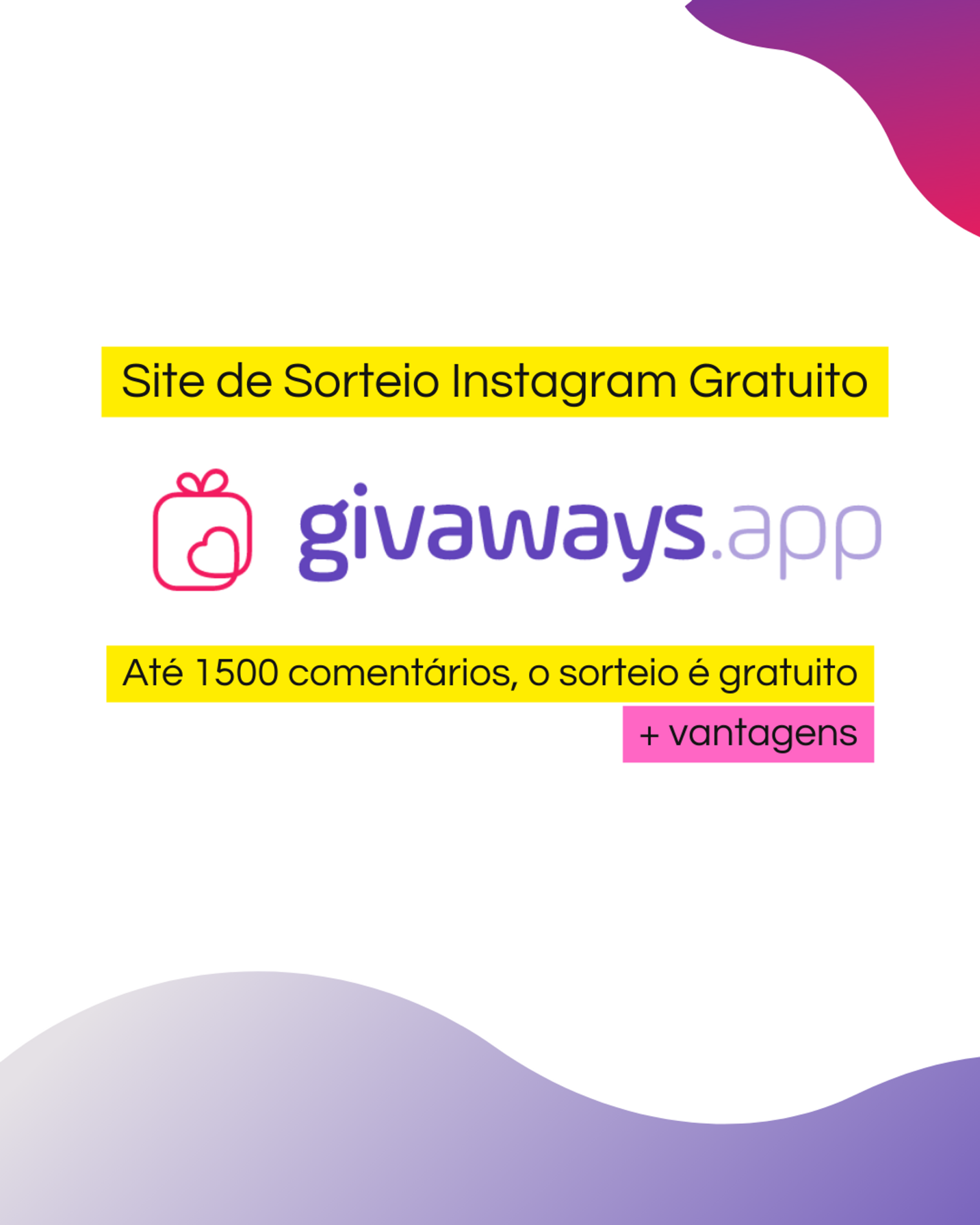 site de sorteio instagram gratuito