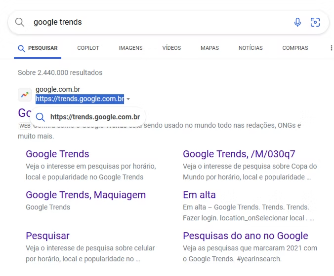Como usar hot searches google trends image