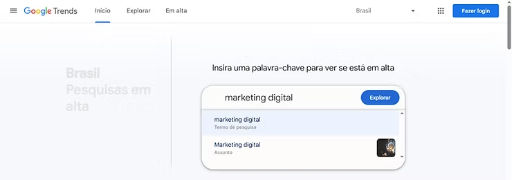 Como usar hot searches google trends image